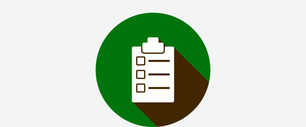 starting a tea business checklist - checklist icon on a green brown background