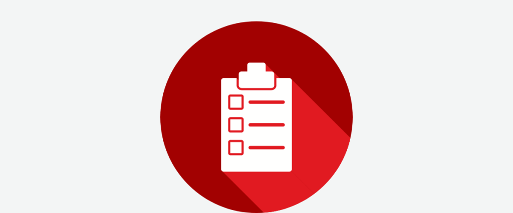 starting a photography business checklist pdf featured image - checklist icon on a red background